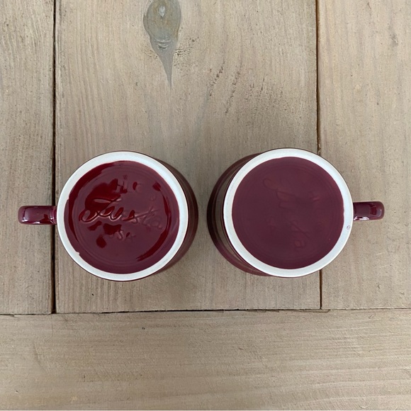Set of 2 Fiesta Ware Mugs Wine Red Color (Believe its Claret) - Picture 4 of 7